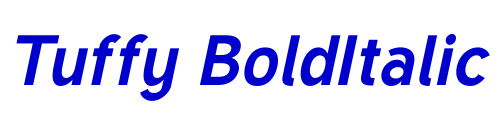 Tuffy BoldItalic 字体